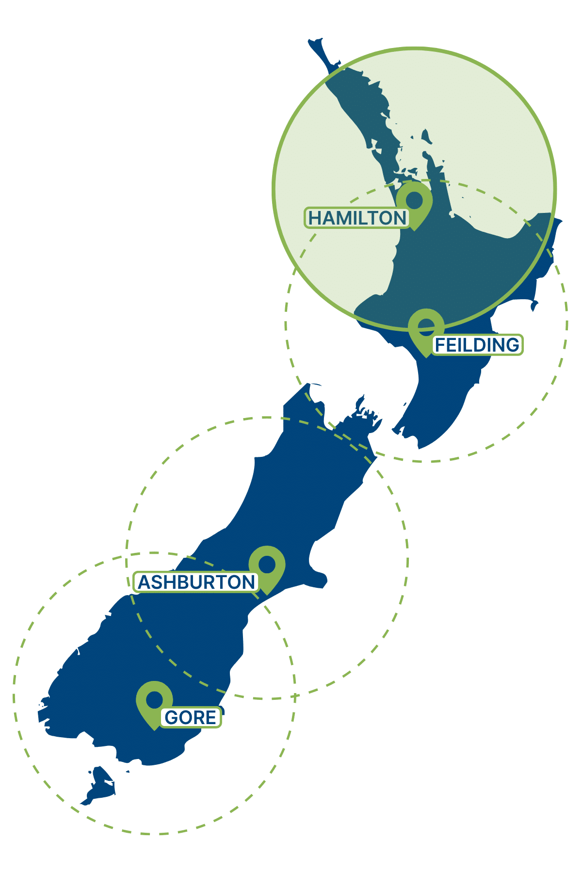 Telehandlers in Hamilton NZ Map